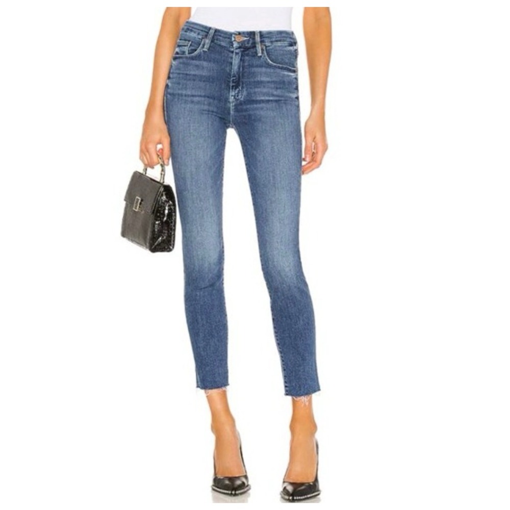 Mother The Looker Ankle Fray Groovin Jeans Size 24 Raw Hem Made in USA